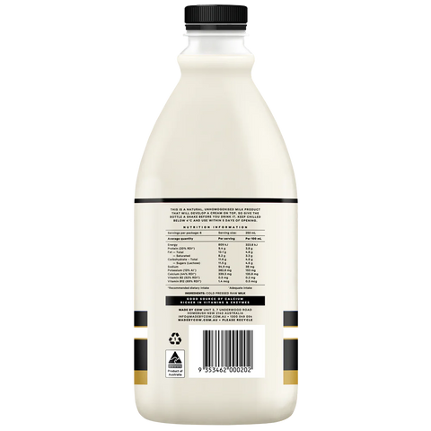 Cold Pressed Raw Milk - Rich & Creamy  1.5L