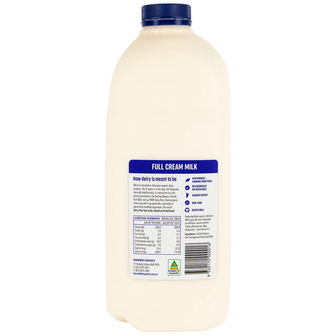 Organic Full Cream Milk 2L