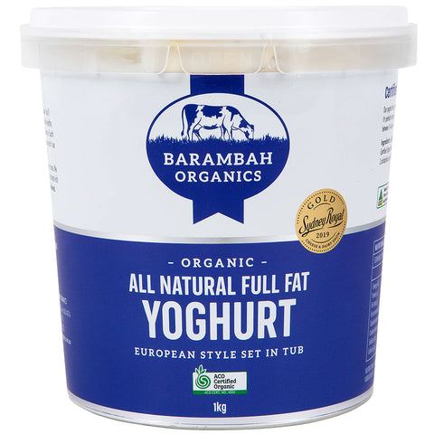 Organic All Natural Full Fat Yoghurt 1kg