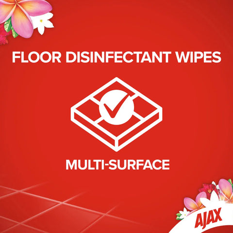 Ajax Floor Disinfectant Wipes Extra Large Tropical Breeze 25 Pack