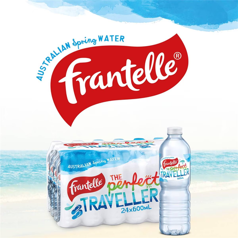 Frantelle Australian Still Spring Water Bottles 600ml X 24 Pack