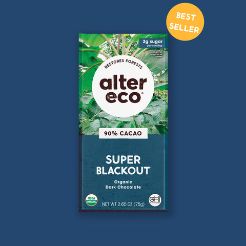 Alter Eco Super Blackout Organic Dark Chocolate 90% Cacao 75g