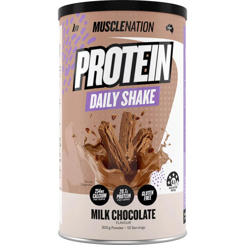 Muscle Nation Protein Daily Shake Powder Milk Chocolate Flavour 300g