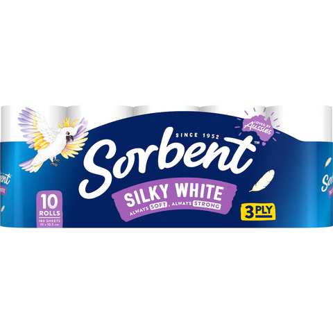 Sorbent Toilet Tissue White 10 Pack