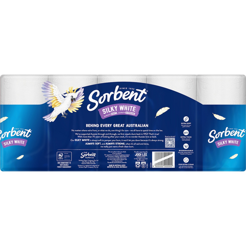 Sorbent Toilet Tissue White 10 Pack