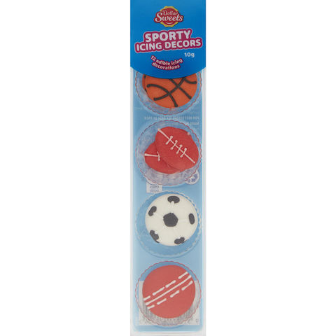 Dollar Sweets Sporty Edible Icing Decors 12 pack