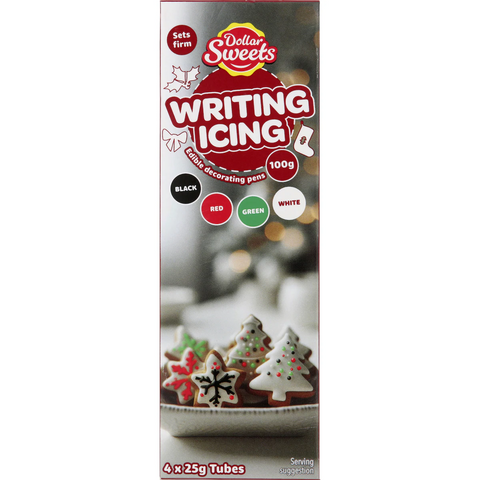 Dollar Sweets Christmas Cookie Writing Icing Pens 4 pack