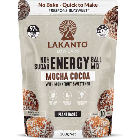 Lakanto No Added Sugar Energy Ball Mix Mocha Cocoa 200g