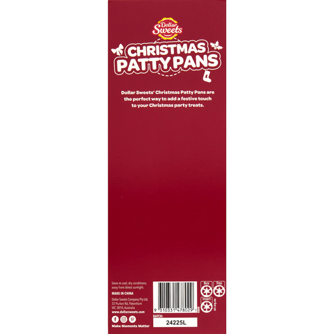 Dollar Sweets Christmas Patty Pans 75 pack