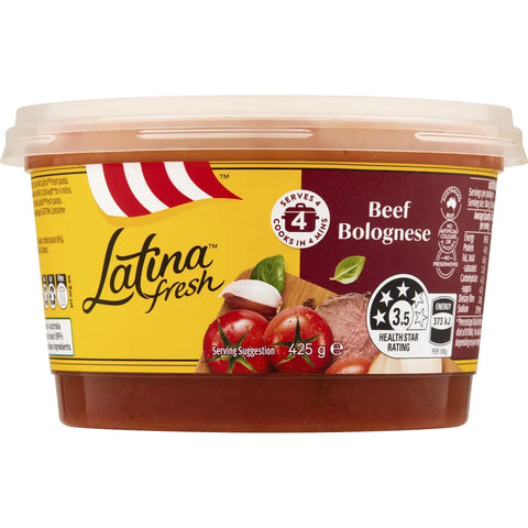 Latina Fresh Beef Bolognese Pasta Sauce Pasta Sauce 425g