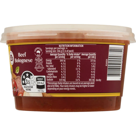 Latina Fresh Beef Bolognese Pasta Sauce Pasta Sauce 425g