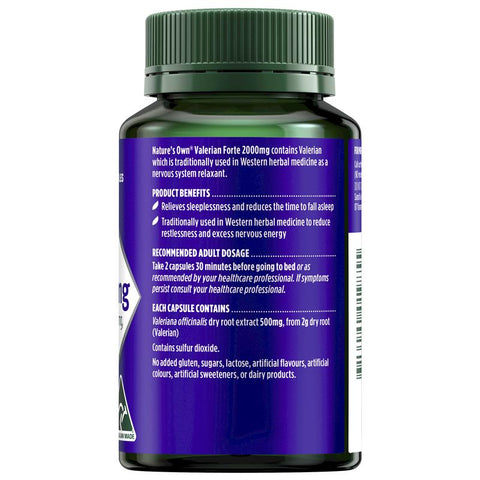 Nature's Own Valerian Forte 2000mg 60 Capsules