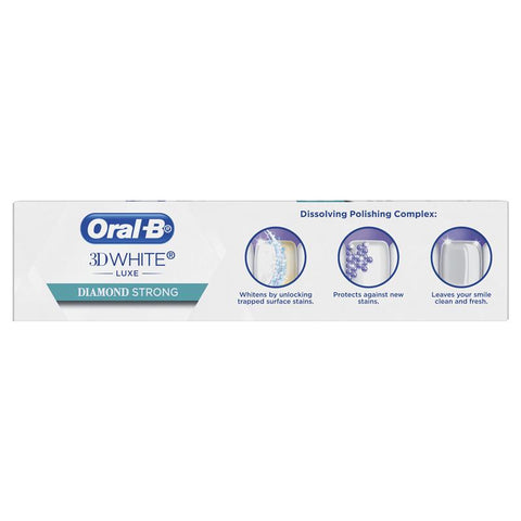 Oral B Teeth Whitening Toothpaste 3D White Luxe Diamond Strong 95g