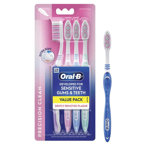 Oral B Toothbrush Precision Clean Extra Soft 4 Pack