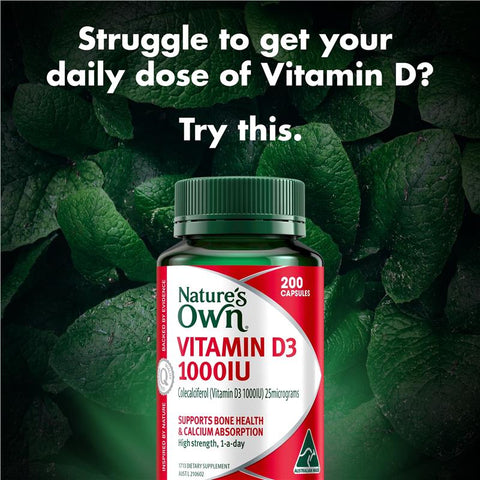 Nature's Own Vitamin D3 1000iu 200 Capsules