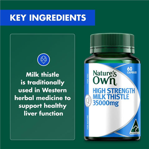 Nature's Own Milk Thistle 35000mg 60 Capsules