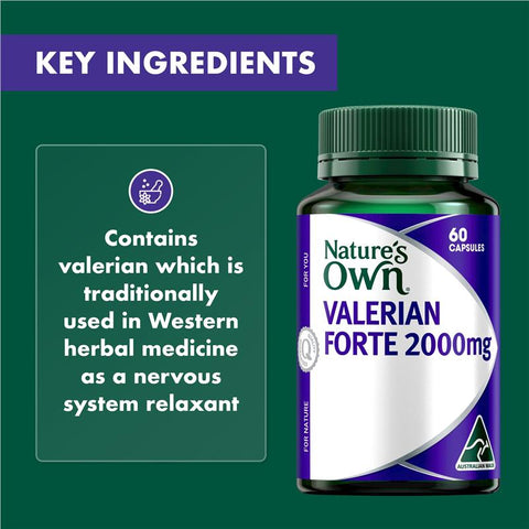 Nature's Own Valerian Forte 2000mg 60 Capsules