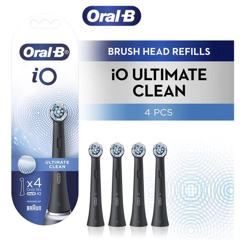 Oral B Power Toothbrush iO Ultimate Clean Refills Black 4 Pack