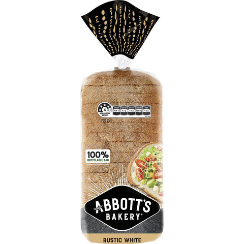 Abbott's Bakery Rustic White Sandwich Slice Bread Loaf 700g