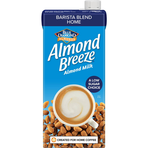 Almond Breeze Barista Blend Blue Diamond 1L - Premium Almond Milk for Home Coffee