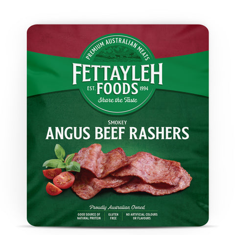 Fettayleh Foods Smokey Angus Beef Rashers 340g