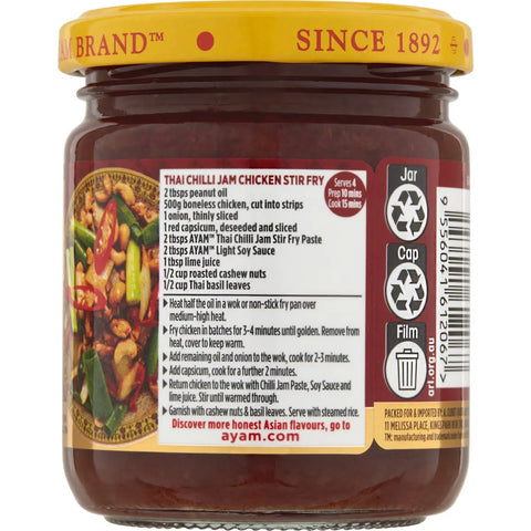 Ayam Thai Chilli Jam Stir Fry Paste 185g