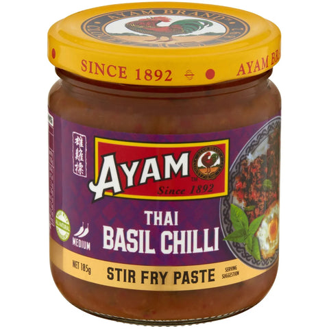 Ayam Thai Basil Chilli Medium Stir Fry Paste 185g