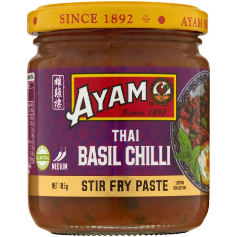 Ayam Thai Basil Chilli Medium Stir Fry Paste 185g