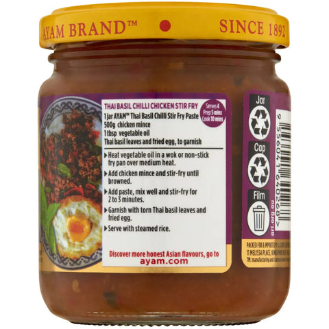 Ayam Thai Basil Chilli Medium Stir Fry Paste 185g