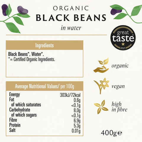 Biona Organic Black Beans in Water - 400g