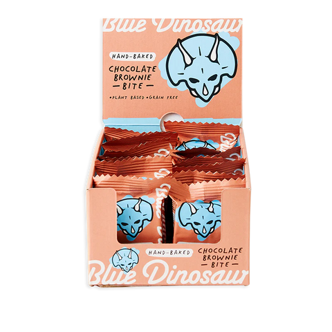 Blue Dinosaur Bite Chocolate Brownie 30g / box of 18