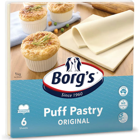 Borg's Puff Pastry Original 6 Sheets 1kg