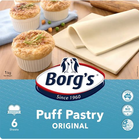 Borg's Puff Pastry Original 6 Sheets 1kg