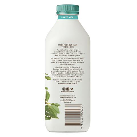 Coconut Activated Australian Almond Milk 1L