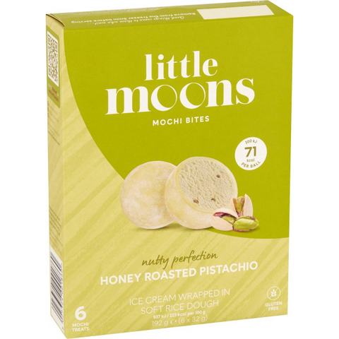 Buy Little Moons Honey Roasted Pistachio Mochi Bites – 6 Pack | Creamy & Delicious"
