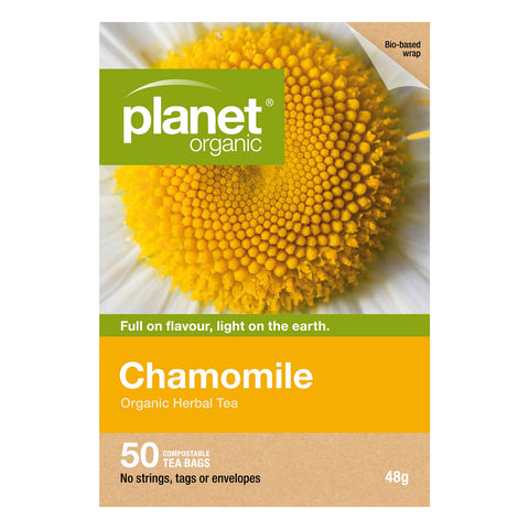 Planet Organic Chamomile Herbal Tea | 50 Tea Bags