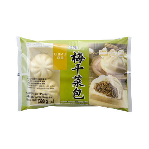 Chi Mei Frozen Preserved Mustard Bun 390g - 6 Pieces