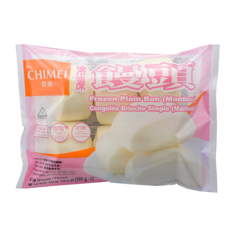 Chi Mei Frozen Plain Bun (Mantou) 480g - 6 Pieces