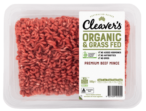 Cleaver's Organic Premium Beef Minc / 500g