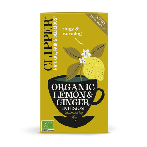 Clipper Organic Lemon & Ginger Tea x 20 Tea Bags