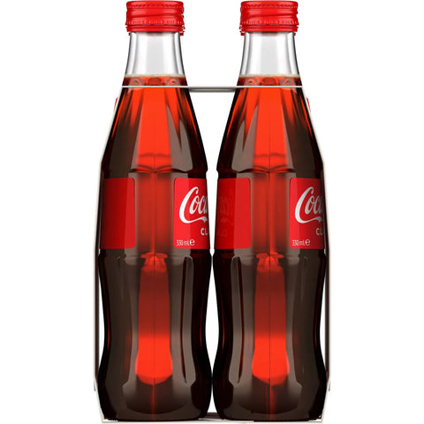 Coca - Cola Classic Glass Bottle 300ml X 4 Pack