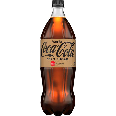 Coca - Cola Vanilla Zero Sugar Soft Drink Bottle 1.25l