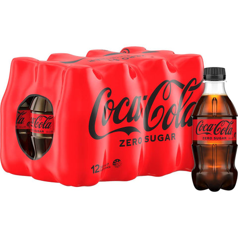 Coca - Cola Zero Sugar Soft Drink Mini Bottles 12 X 300ml