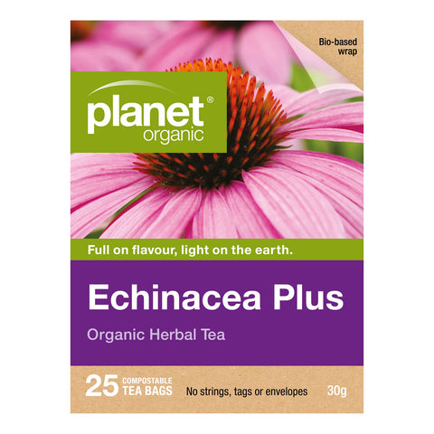 Planet Organic Echinacea Plus Herbal Tea | 25 Tea Bags