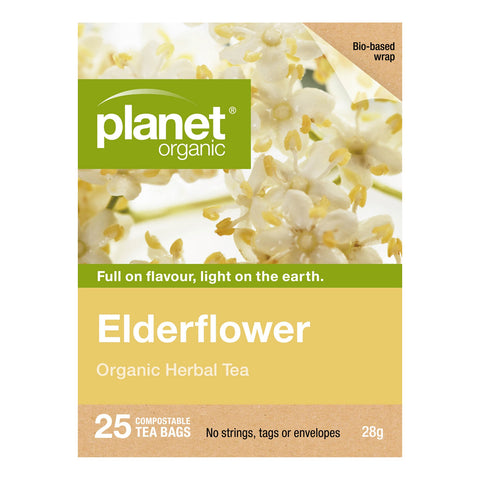 Planet Organic Tea Elderflower Herbal Tea | 25 Tea Bags