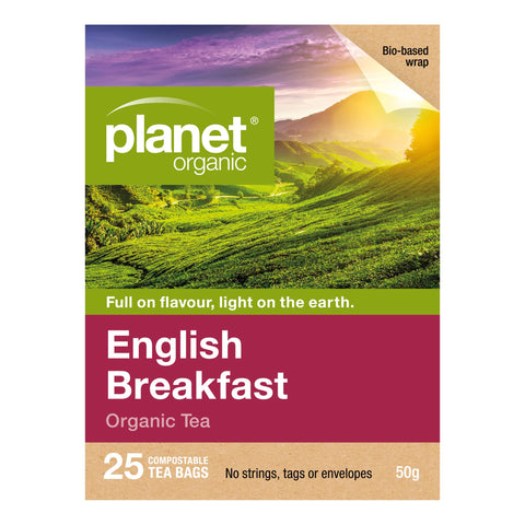 Planet Organic English Breakfast Tea | 25 Tea Bags