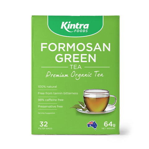 Kintra Foods Formosan Organic Green Tea - 32 Tea Bags