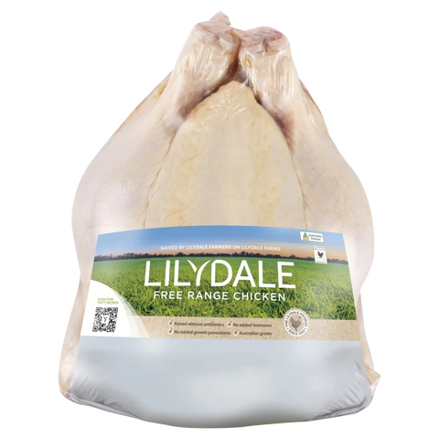 Free Range Lilydale Chicken Whole Each Approx 1.5kg