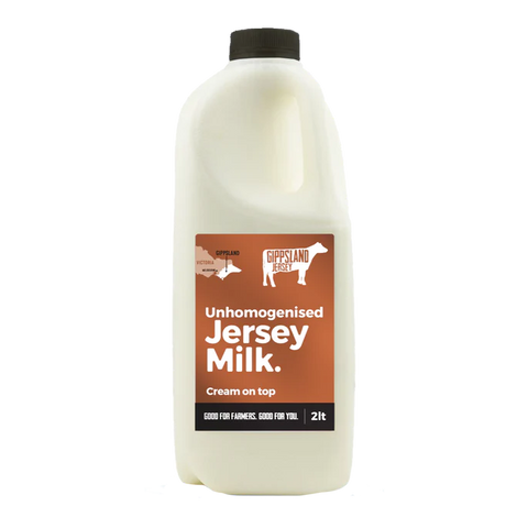 Gippsland Jersey Unhomogenised Milk   2L