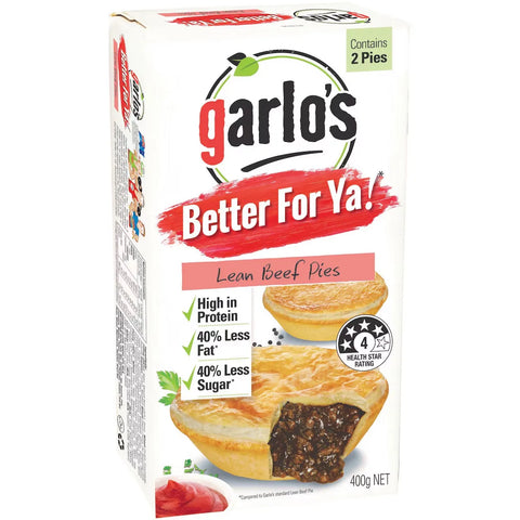 Garlo's Better For Ya Lean Beef Pies 2 Pack